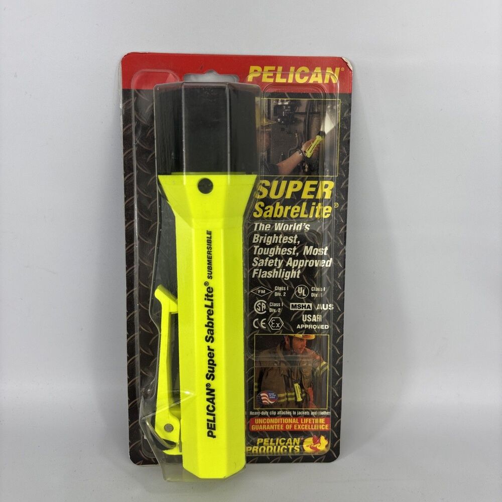 Pelican Super SabreLite 2000C 3C Batteries Xenon Submersible Flashlight-USA NEW